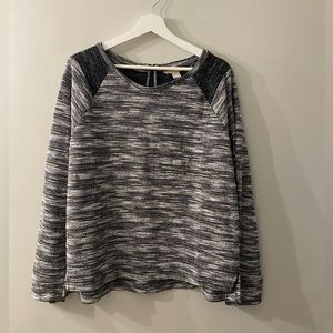 Black and White Marled Sweater